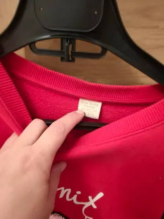 Sudadera Zara Roja con Lentejuelas Talla 13-14