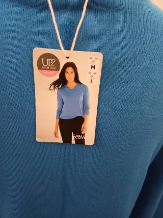 Jersey azul cuello pico Talla L