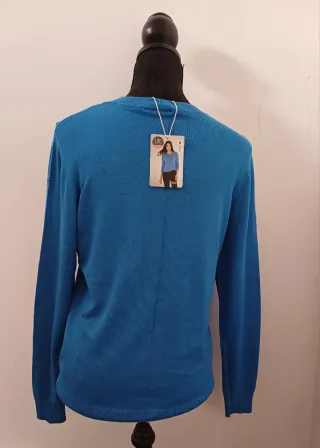 Jersey azul cuello pico Talla L