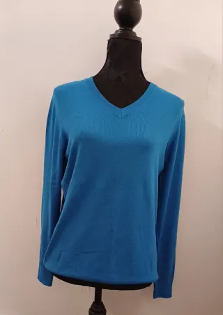 Jersey azul cuello pico Talla L