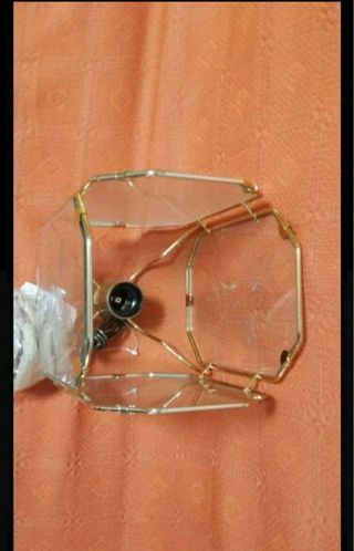 Lámpara de techo colgante de cristal y metal