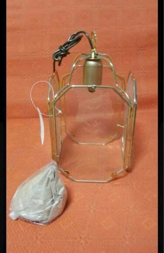 Lámpara de techo colgante de cristal y metal