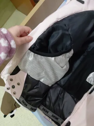 Abrigo OKIHI marrón y blanco