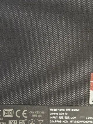 Lenovo G70-70 "i5" 4a Generac. (17,3 pulgadas)