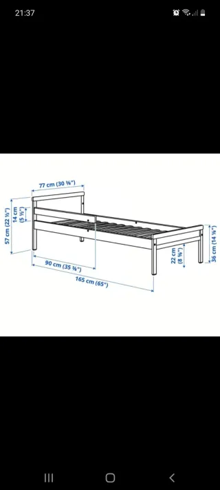 Letto Ikea singolo con materasso