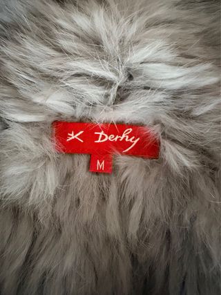 Chaqueta de pelo gris