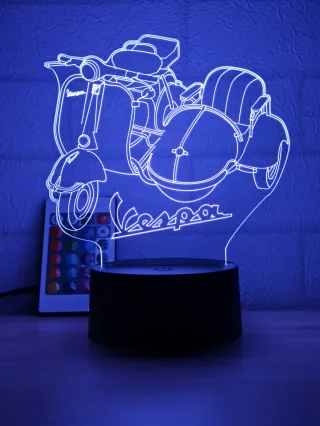 Lámpara LED Vespa con Mando y USB