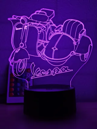 Lámpara LED Vespa con Mando y USB