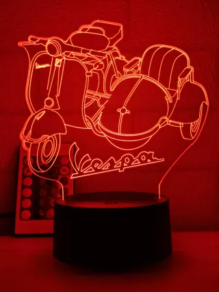 Lámpara LED Vespa con Mando y USB