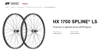 Llantas 29" Boost DT SWISS HX1700 Hybrid LS eBike