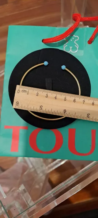 Pulsera, esclava Tous dorada con turquesas