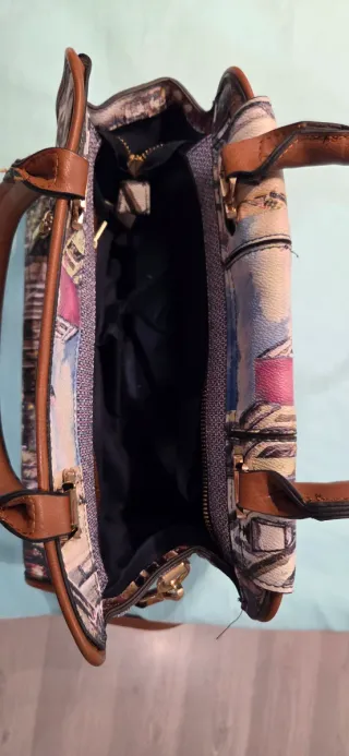 Bolso de mano con estampado de calle