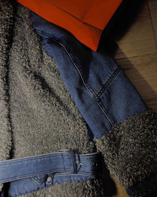 Chaqueta Teddy Borreguito Denim Vintage