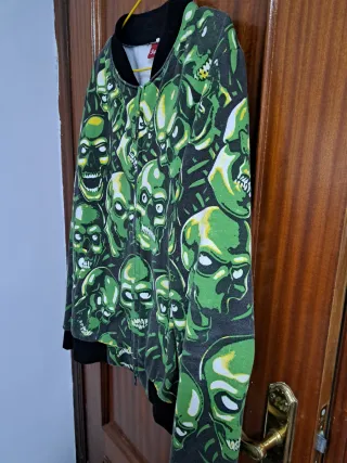 Chaqueta Supreme Calaveras Verde Negra