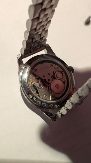 Orologio HMT Vintage Meccanico Rosso Argento