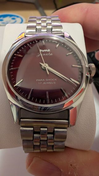 Orologio HMT Vintage Meccanico Rosso Argento