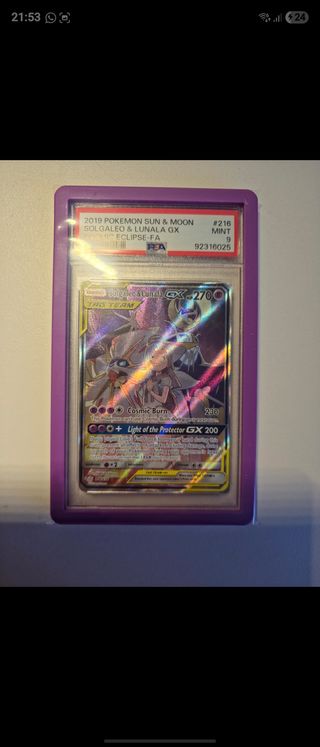 Solgaleo Lunala Tag Team GX PSA 9 Italiano