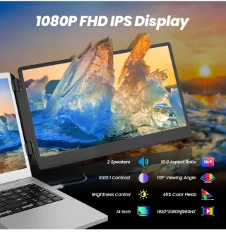 Extensor triple pantalla portátil 14"