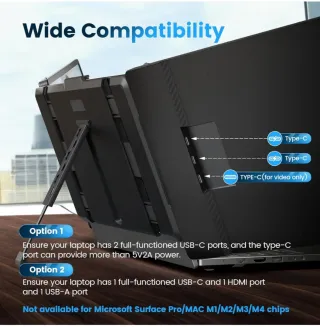 Extensor triple pantalla portátil 14"