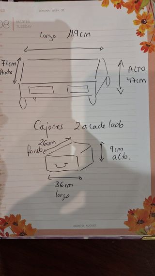 Mesa de centro madera maciza castaño