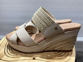 Sandalias UGG Beige Rafia Cuña