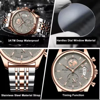 Reloj NIBOSI Hombre Oro y Plata