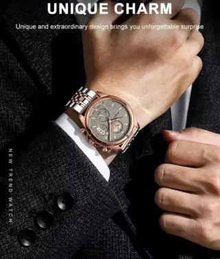 Reloj NIBOSI Hombre Oro y Plata