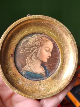 Quadretto Fiorentino con cornice dorata