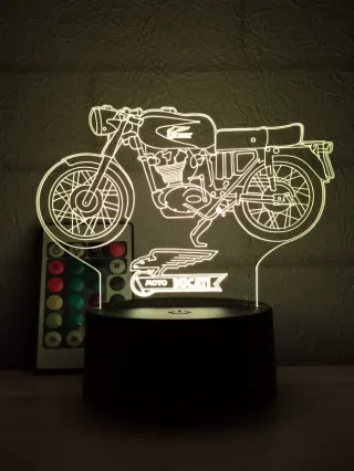Lámpara LED Moto Ducati Clásica Control Remoto