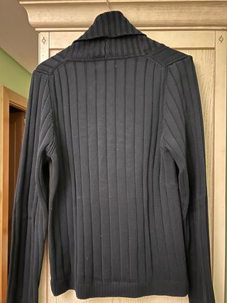 Chaqueta Zara Negra Punto Botones Talla M