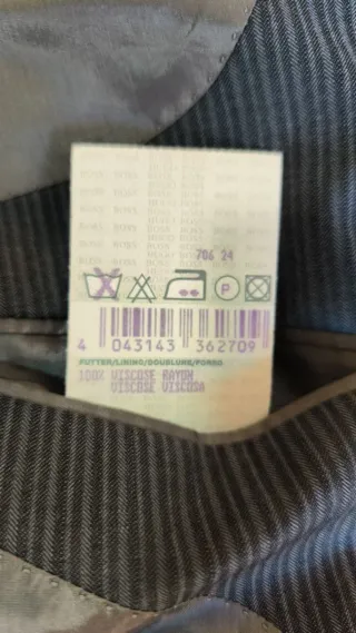 Traje Hugo Boss Gris Rayas Finas