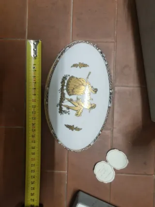 Porcellana di Limoges Uovo Decorato Oro