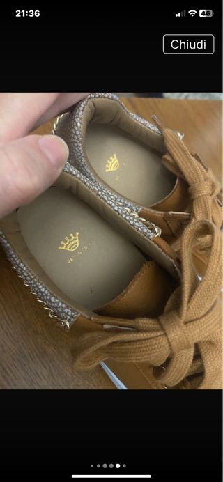 Scarpe artigianali tipo Hogan marroni