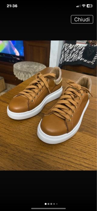 Scarpe artigianali tipo Hogan marroni