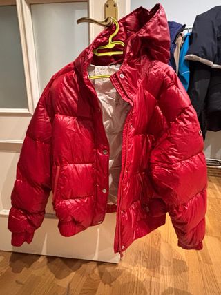 Plumas El Ganso Mujer Rojo Brillante Corto