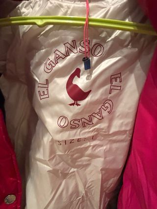 Plumas El Ganso Mujer Rojo Brillante Corto