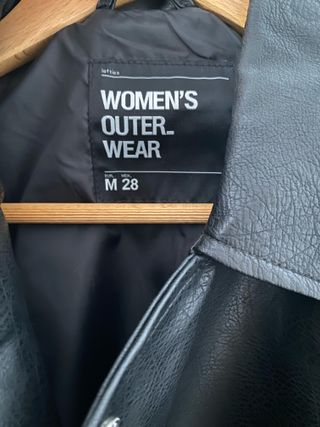 Cazadora Biker Efecto Piel Lefties Negra