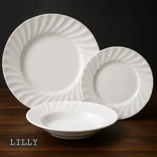 Set 18 piatti in ceramica bianchi