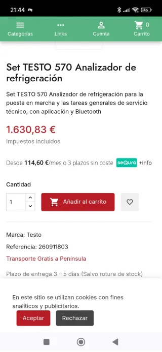 Manómetro Testo 570