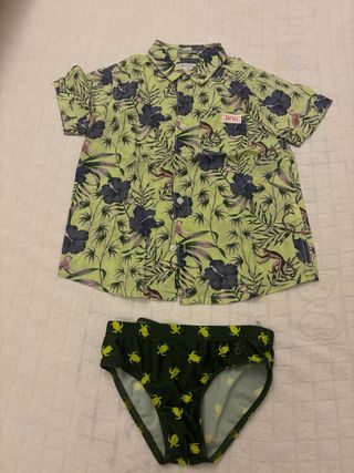 Camicia e costume tartarughe 4/5 anni