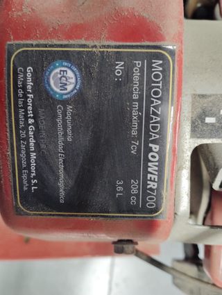 Motoazada motor gasolina