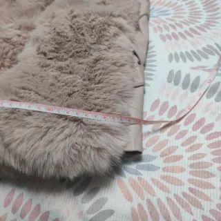 Chaleco de pelo rosado talla xl