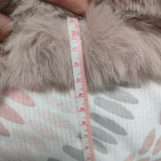 Chaleco de pelo rosado talla xl