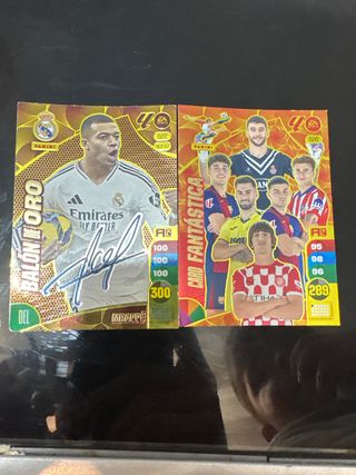 Mbappé Balón de Oro Firmado y Card Fantastica