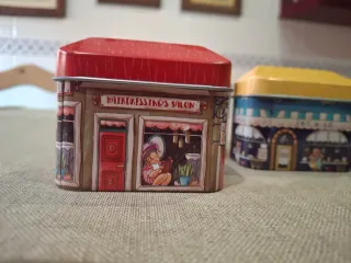 Lote 5 Cajitas Metálicas Tiendas