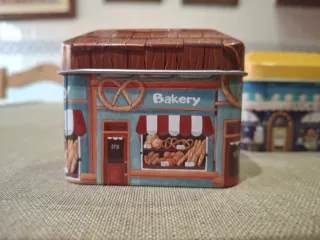 Lote 5 Cajitas Metálicas Tiendas