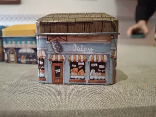 Lote 5 Cajitas Metálicas Tiendas