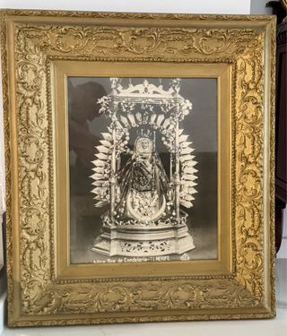 Marco antiguo madera imagen religioso 81x91cm