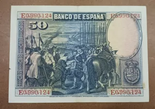Billete 50 Pesetas 1928 Banco de España