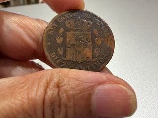 2 Monedas 10 Céntimos 1870 y 1877